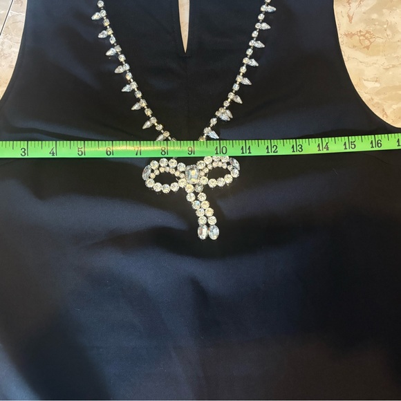 Chic Black Dress with Rhinestone Embellishments - Picture 6 of 7